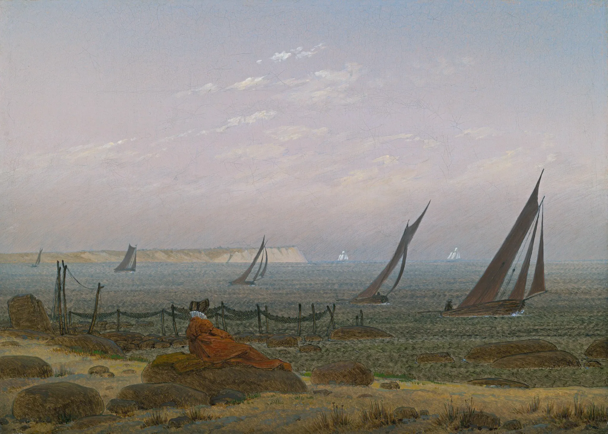 Woman on the Shore of Rügen (Caspar David Friedrich, 1818, Kunstmuseum Winterthur, Switzerland)