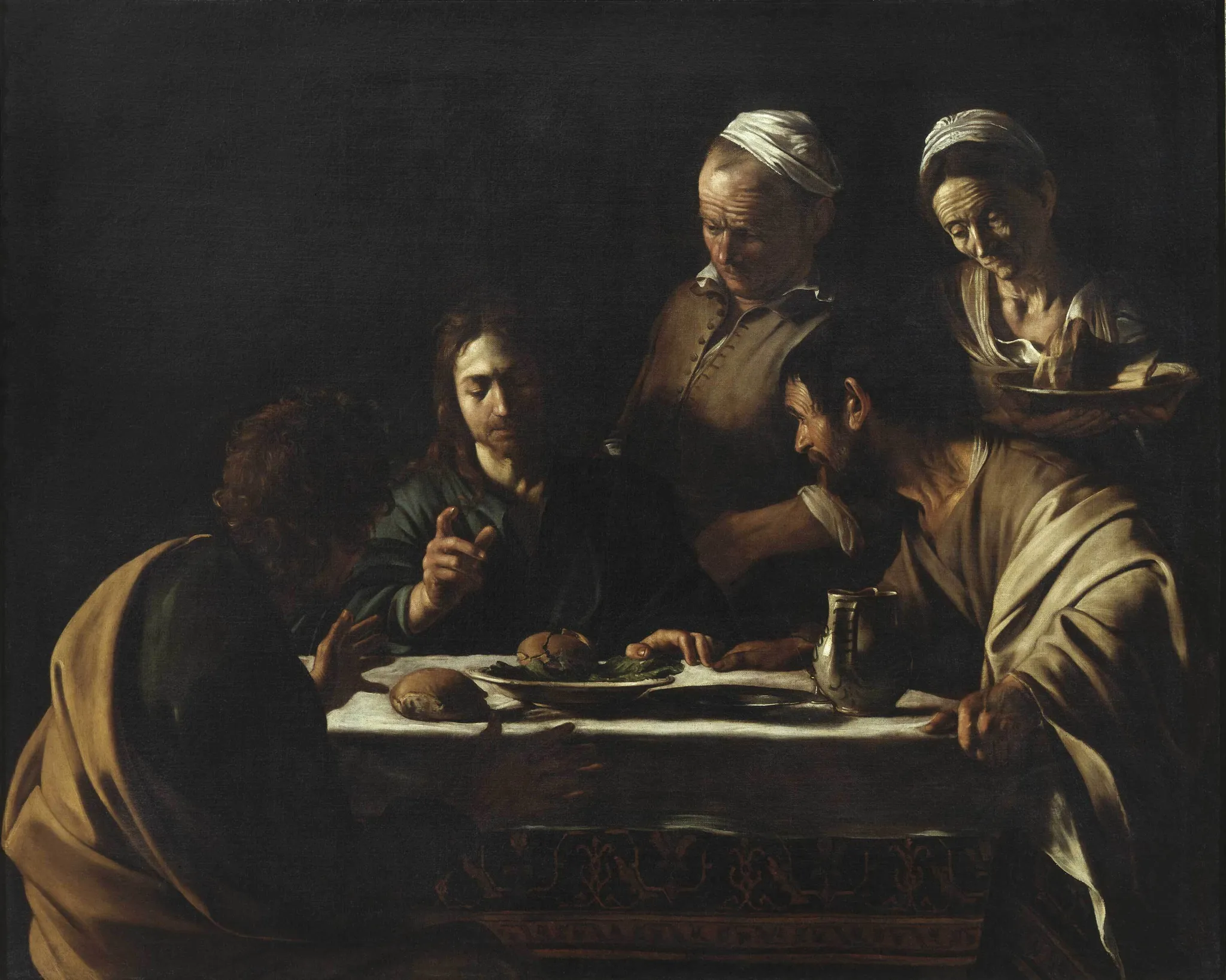 The Supper at Emmaus (Caravaggio, 1606, Pinacoteca di Brera, Milan)