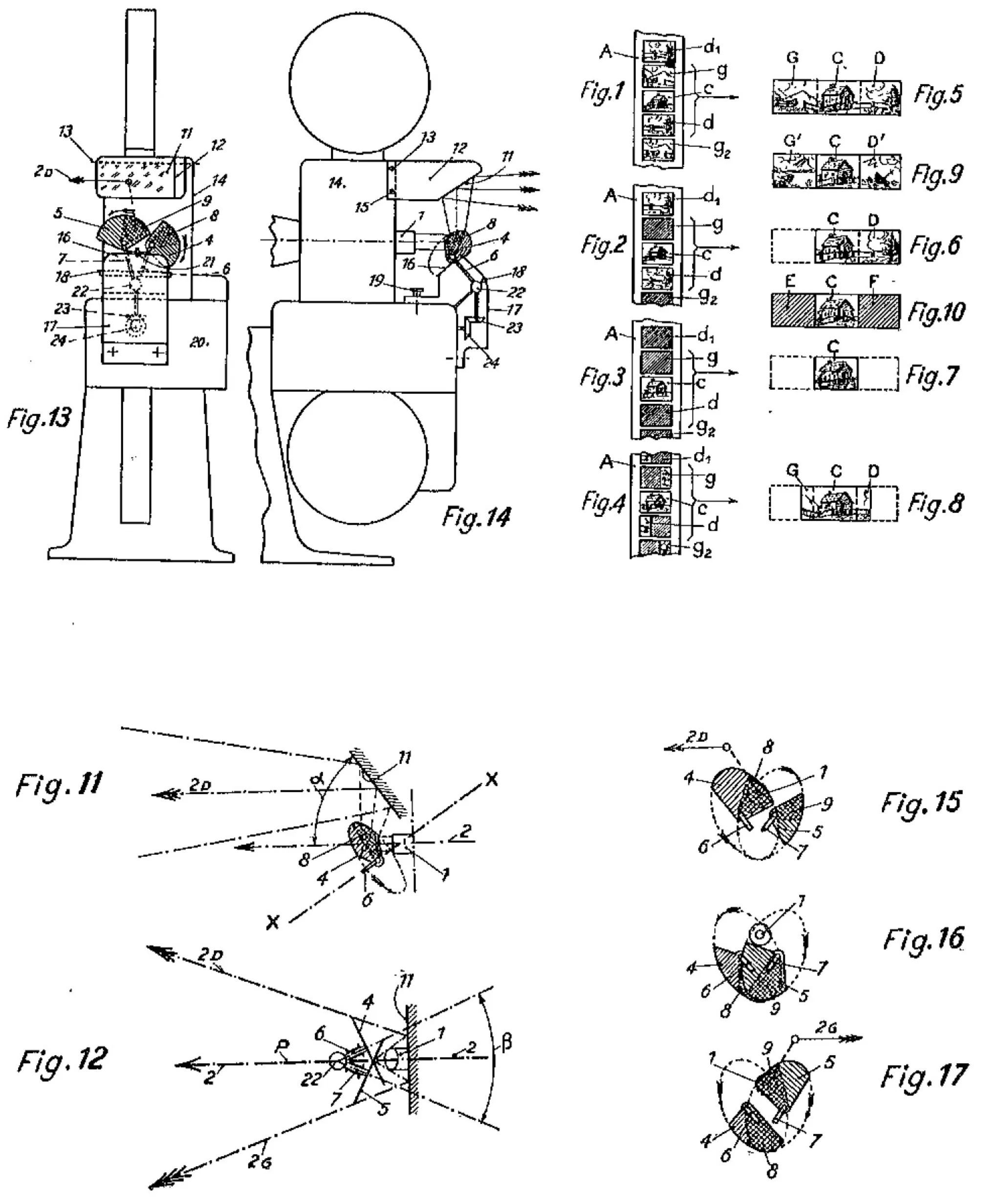 Abel Gance's Diagram for Polyvision (1959)