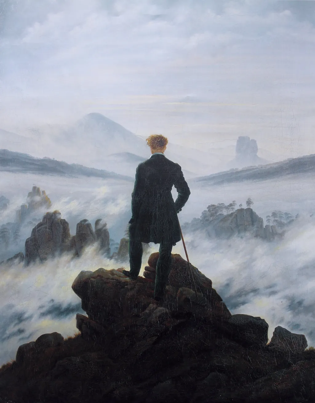 Wanderer Above the Sea of Fog Caspar David Friedrich 1818 Hamburg Kunsthalle 1